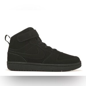 Nike Kids Court Borough Black High-Top Sneakers